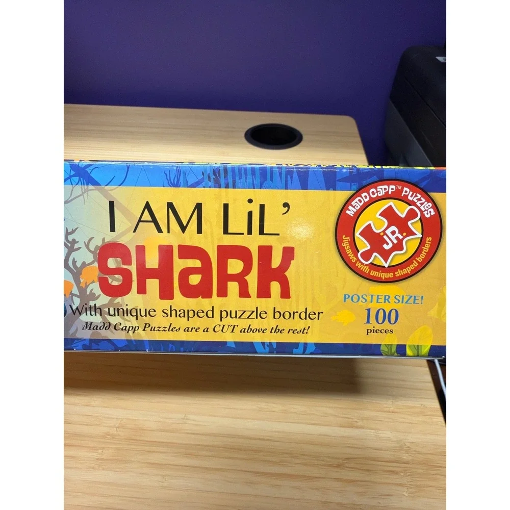 Madd Capp Jr I Am Lil Shark 100 Piece Animal Shaped Jigsaw Puzzle Complete